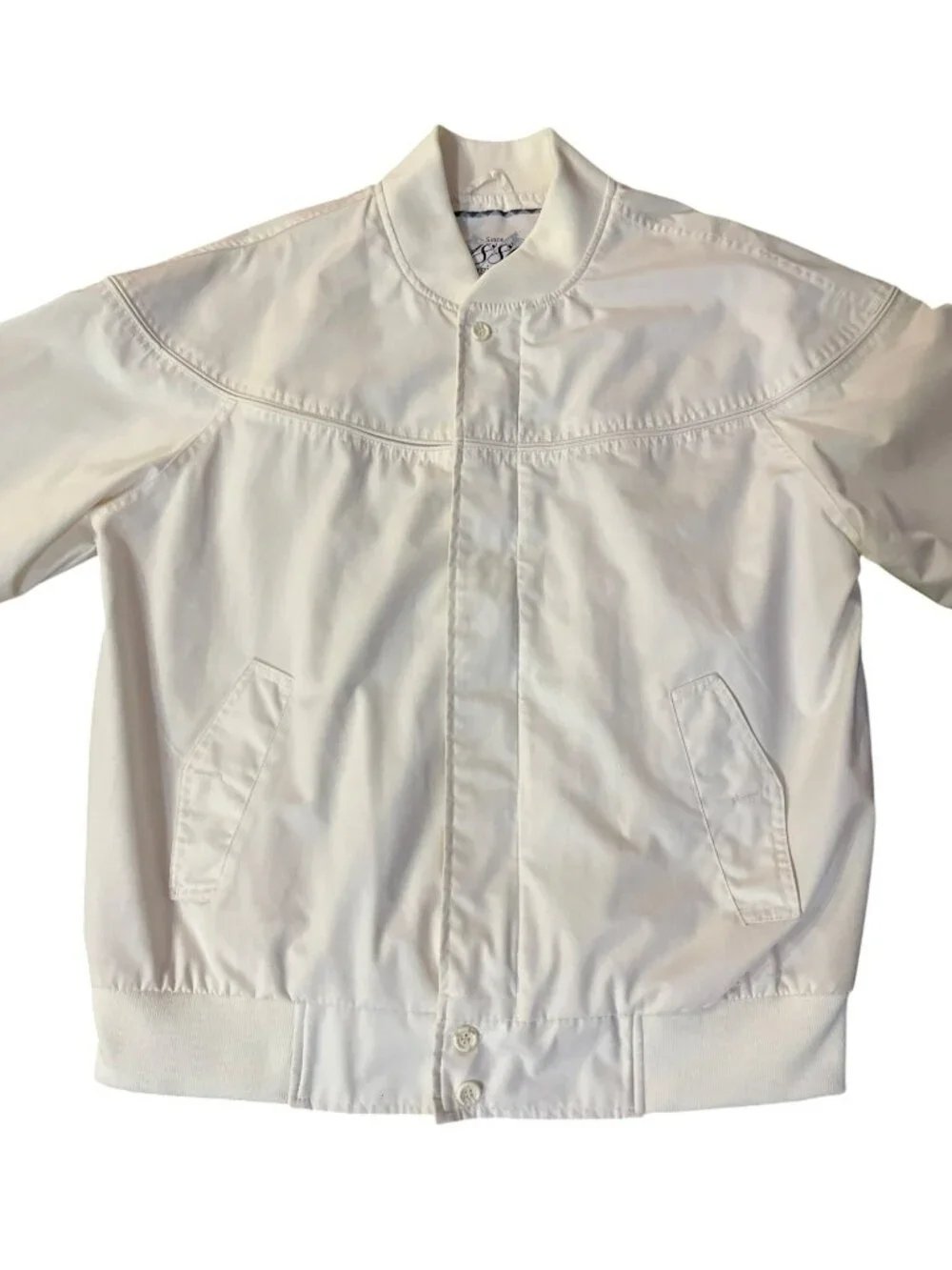 Vintage Munsingwear Bomber Jacket Mens M Cream Used